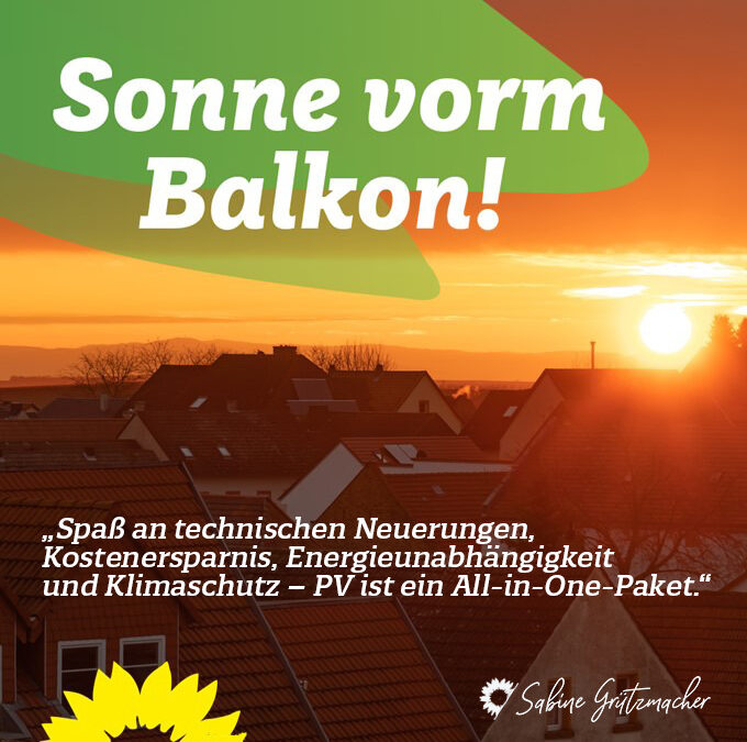 Sonne vorm Balkon #Balkonkraftwerke